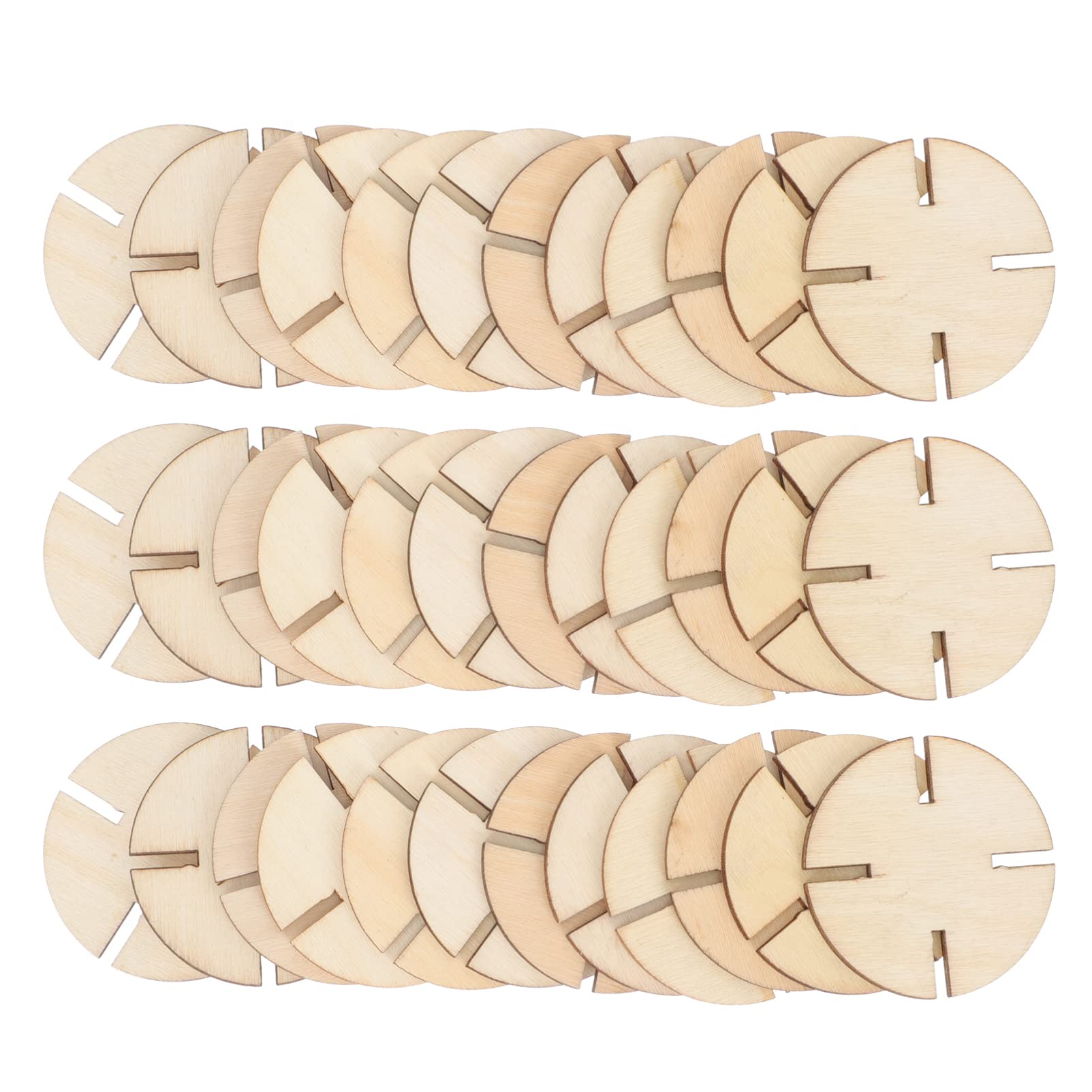 50pcs Unfinished Wooden Puzzle Pieces for Kids DIY Crafts - Blank Wooden Jigsaw Puzzles for Children's Art Projects, Home Decor & School Activities - Perfect for Painting, Custom Gifts & Educational Play