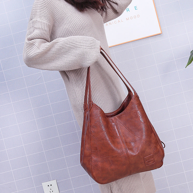 Vegan Leather Shoulder Bag for Women - Stylish Soft Tote Handbag - Perfect for Work, Travel & Everyday Use
