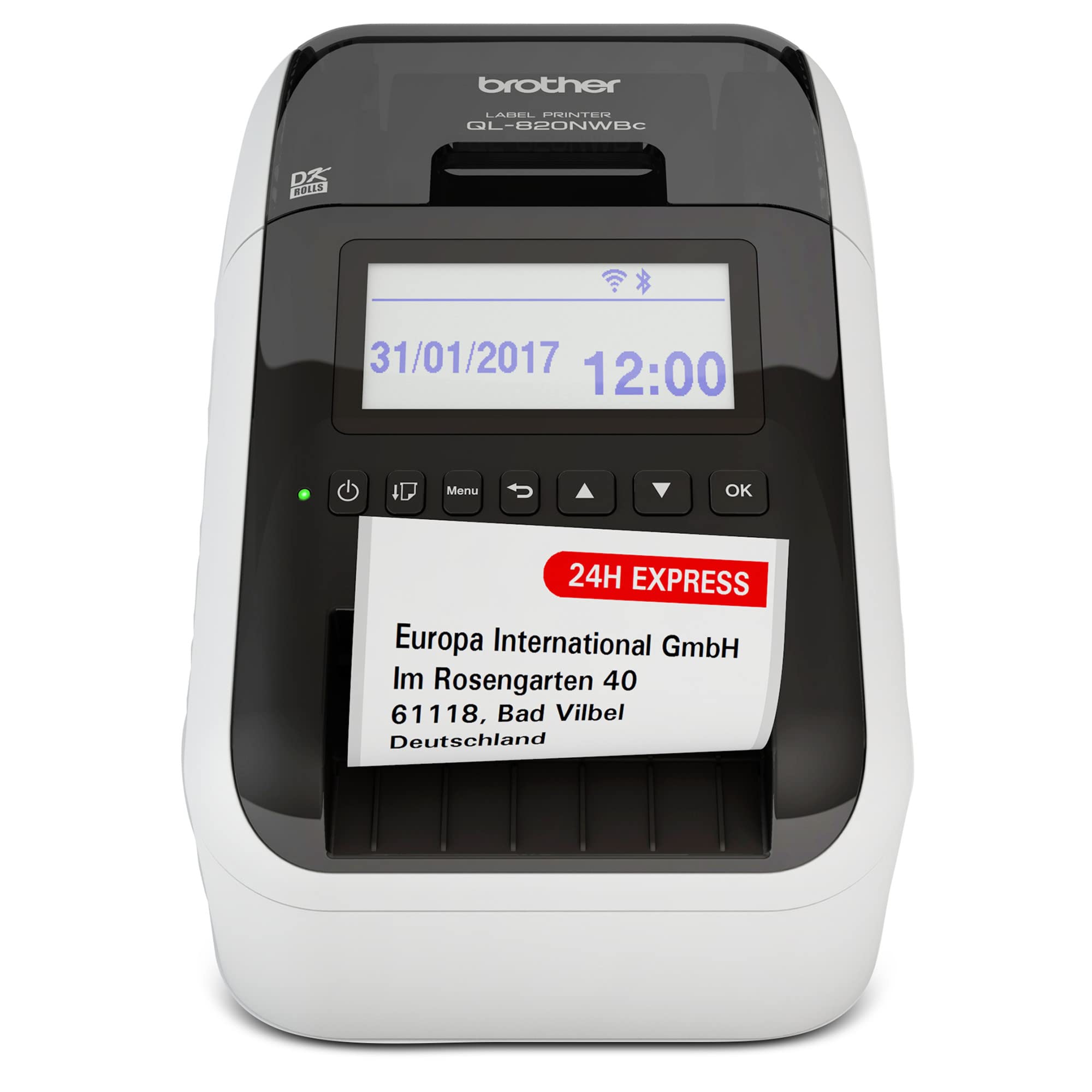 Brother QL-820NWBc Wireless Label Printer for Shipping, Barcode & Office Organization - High-Speed Thermal Label Maker for Small Business & Home Use