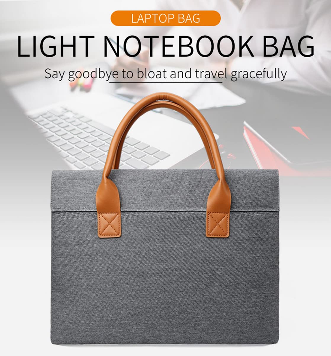Oxford Expandable Laptop Tote Bag - 15.6 Inch Computer Messenger Briefcase for Work, Travel & Business