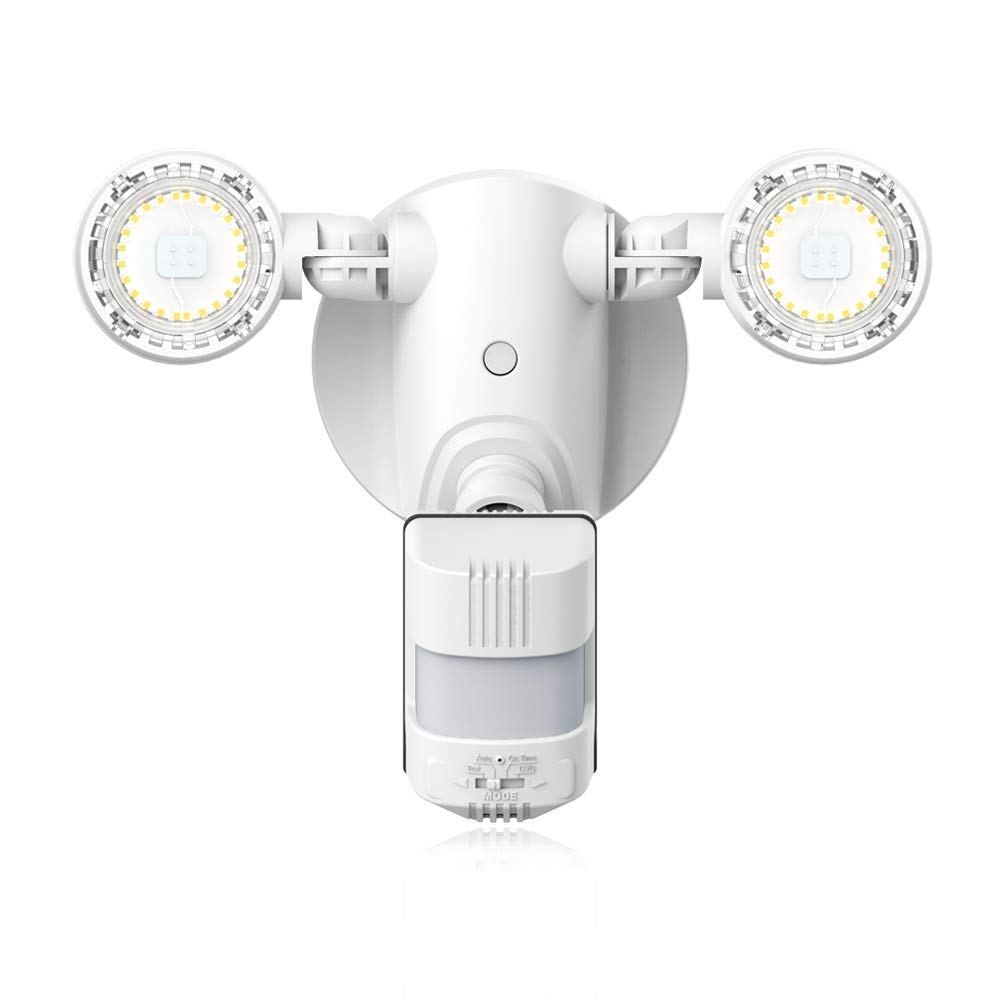 SANSI 15W Motion Sensor Outdoor LED Security Light - 2000LM Brightness, 5000K Daylight White, Dusk to Dawn Flood Light with 4 Modes & 320° Wide Angle - Ideal for Yard, Patio, Garage, Doorway Safety Lighting (Wired, Not Solar) - Perfect for Home Security, Pathway Illumination, and Outdoor Area Protection