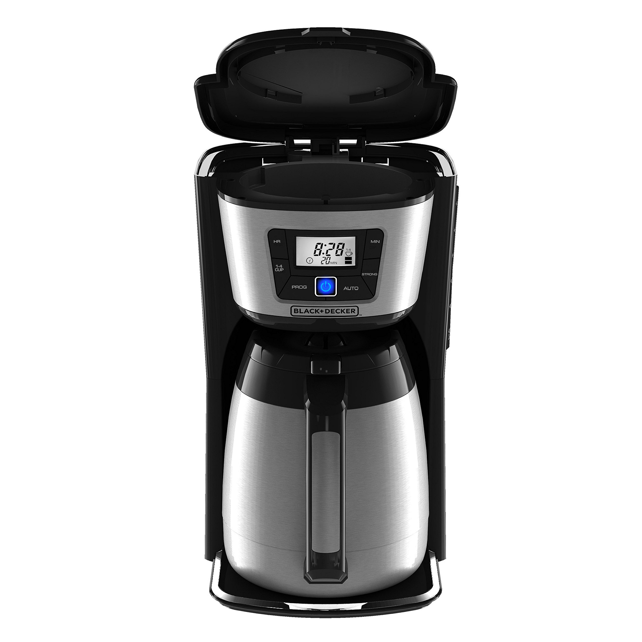 BLACK+DECKER 12-Cup Thermal Coffee Maker with Stainless Steel Carafe - Digital Programmable Coffee Machine for Home & Office - Keeps Coffee Hot for Hours - Easy to Clean & Use - Perfect for Breakfast, Meetings & Entertaining