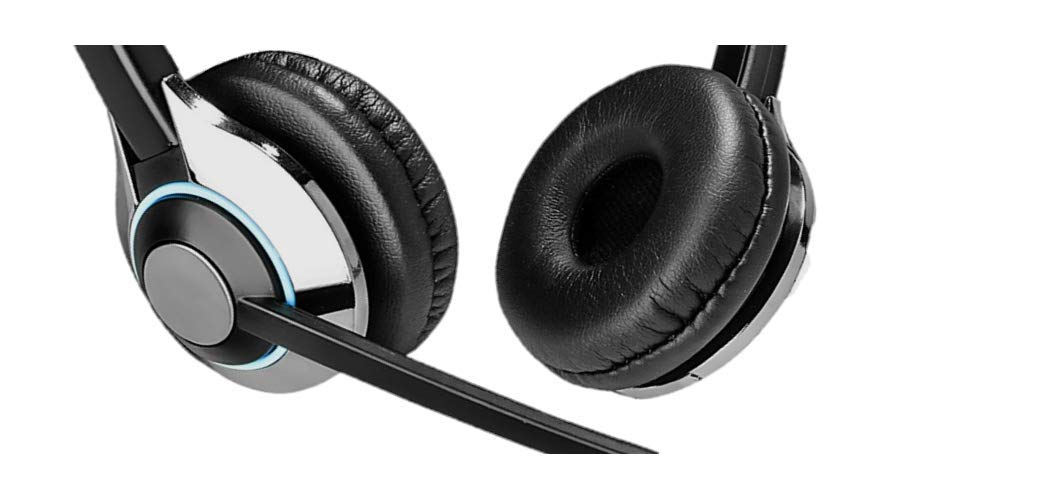 TruVoice HD-550 Premium Noise Canceling Headset with Detachable Smart Cable - Crystal Clear Audio for Call Centers, Office & Remote Work | Compatible with 95% of Phones & VoIP Systems