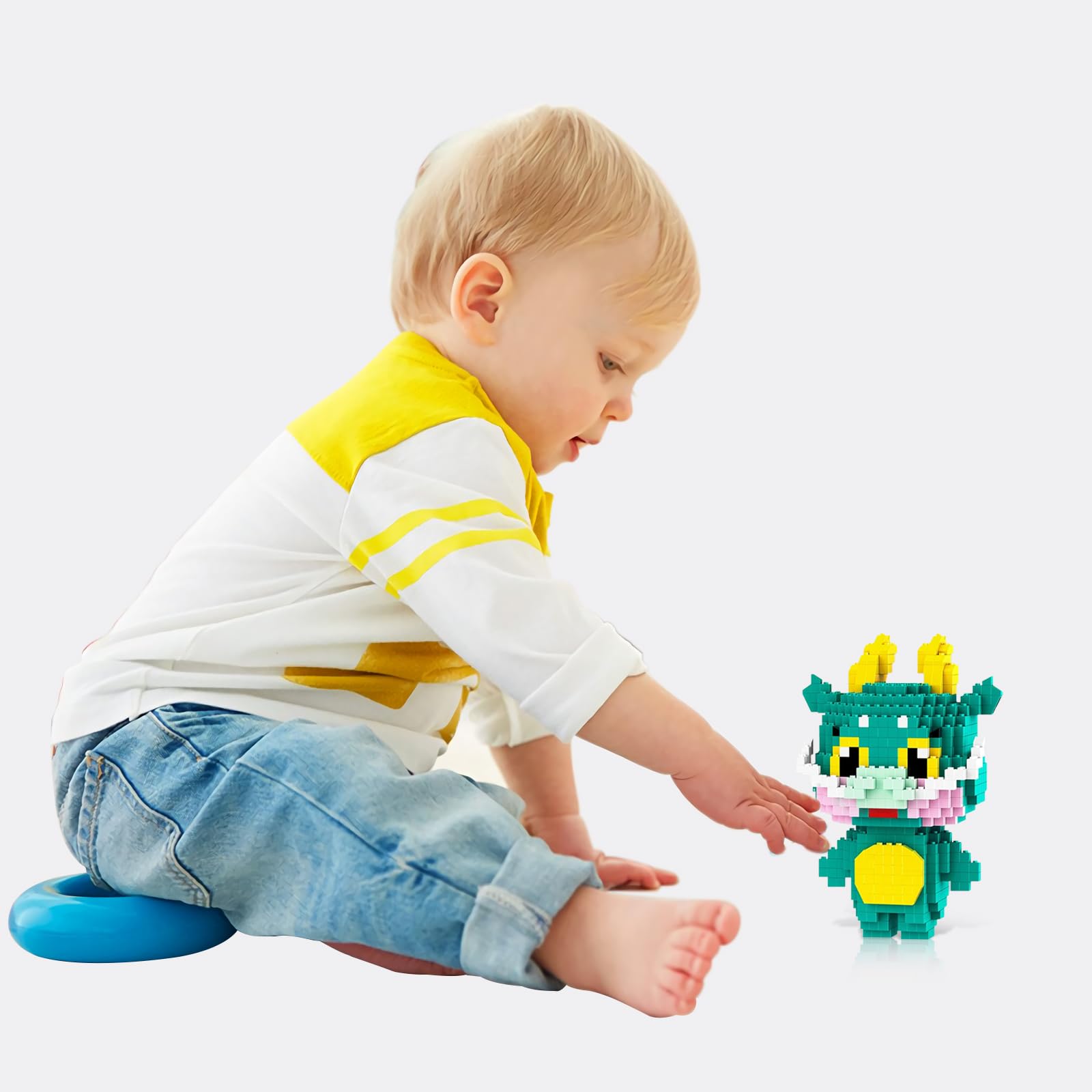 Larcele KLJM-10 1228-Piece Mini Building Blocks Dragon Toy Set - Creative STEM Educational Building Kit for Kids & Adults - Perfect for Birthday Gifts, Home Decoration & Collectible Display