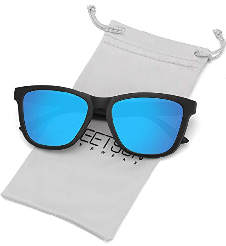 Matte Black Frame / Blue Mirrored Lens