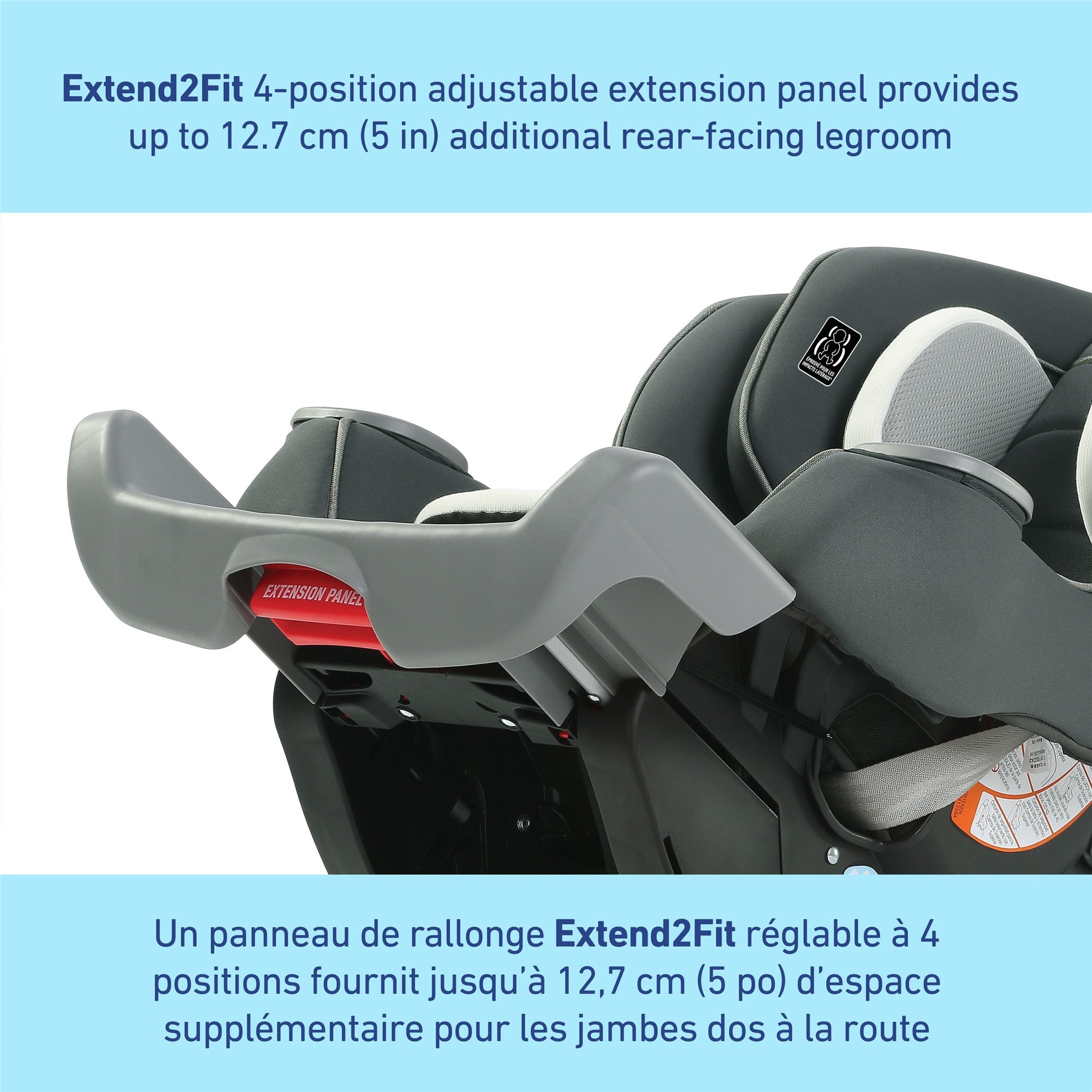 Graco Extend2Fit Convertible Car Seat - 3-in-1 Rear Facing, Forward Facing & Booster Seat for Toddlers & Kids | Safe & Comfortable for Long Rides | Perfect for Family Travel & Daily Commute