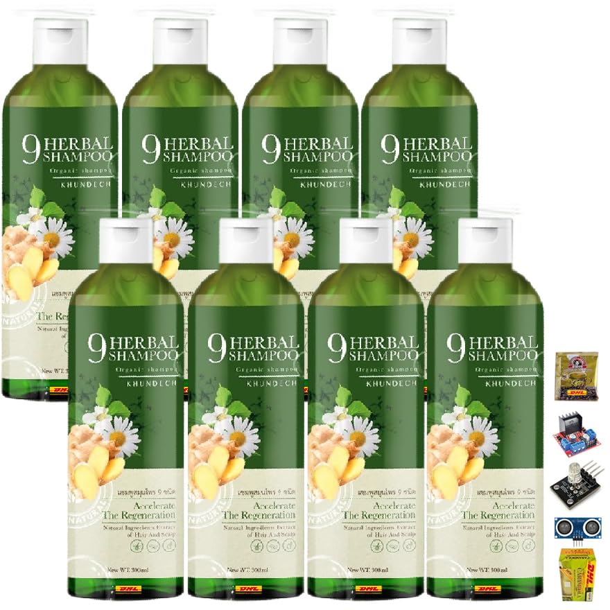 300ml Organic Herbal Shampoo with Chamomile & Ginger - Moisturizing Hair Care for Daily Use