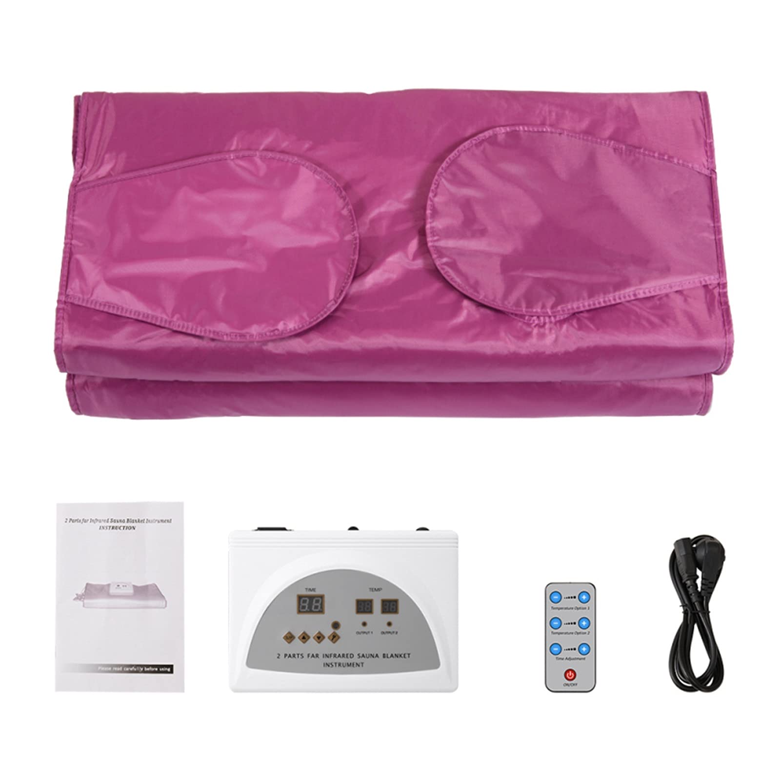 Purple Portable Sauna Blanket with Digital Temperature Control - Detox & Slimming Body Wrap for Weight Loss, Spa & Home Use - Hand Reachable Design for Easy Adjustment