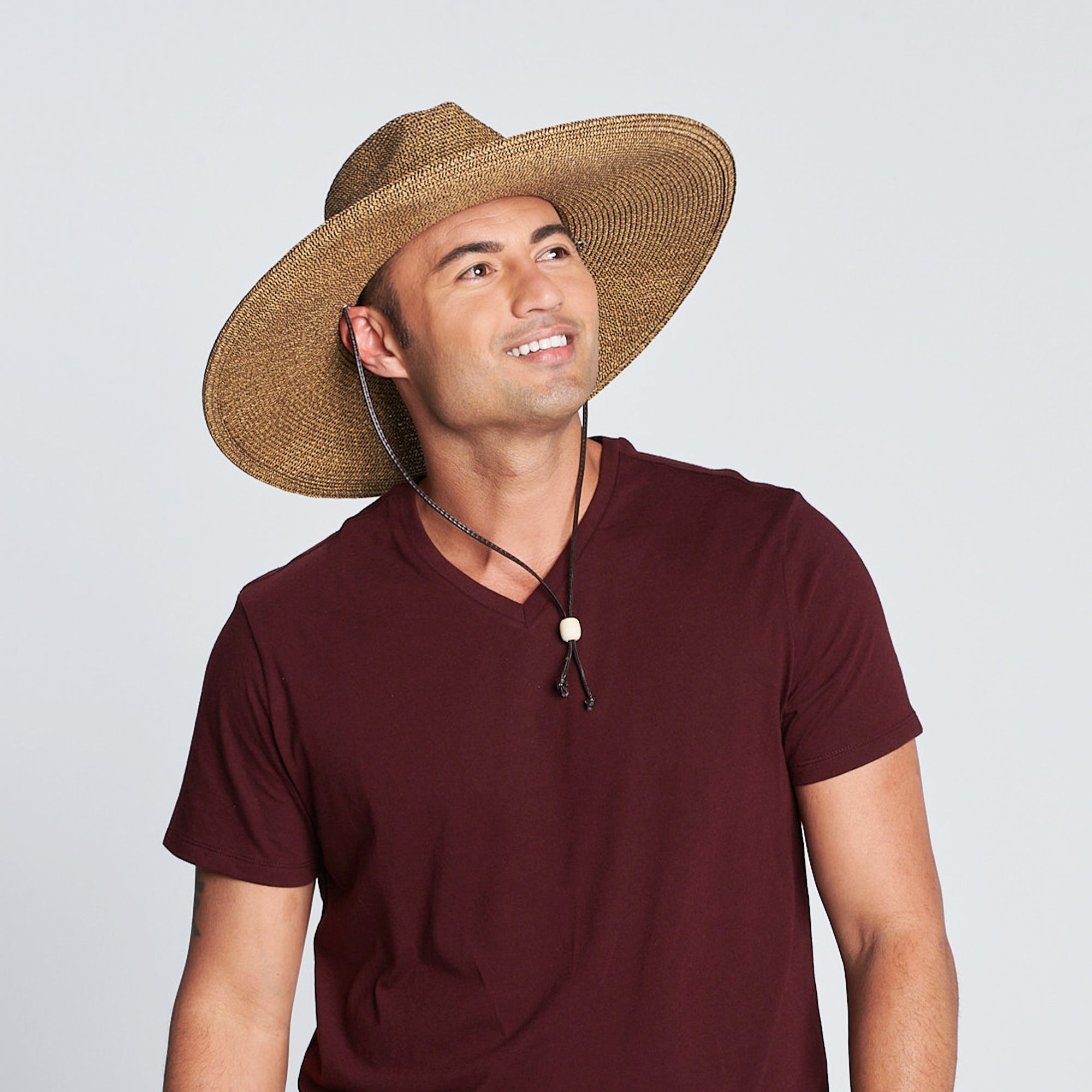 San Diego Hat Co. El Campo 5 Brim UPF50 Sun Hat with Adjustable Chin Cord - Wide Brim Sun Protection for Beach, Gardening & Outdoor Activities