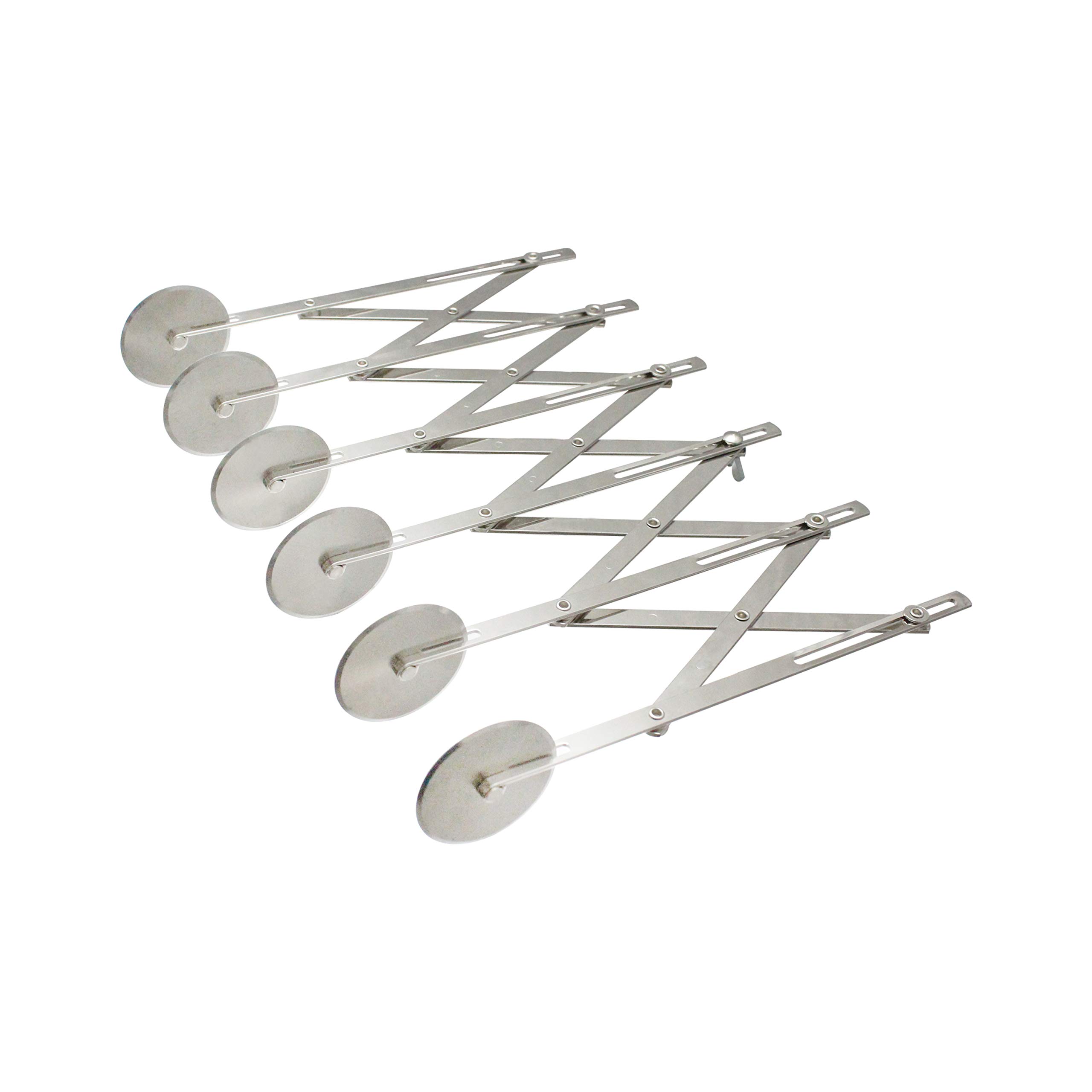 Thunder Group SLADD06 Stainless Steel 6-Wheel Adjustable Lockable Dough Divider - Perfect for Bakeries, Pizzerias, and Commercial Kitchens