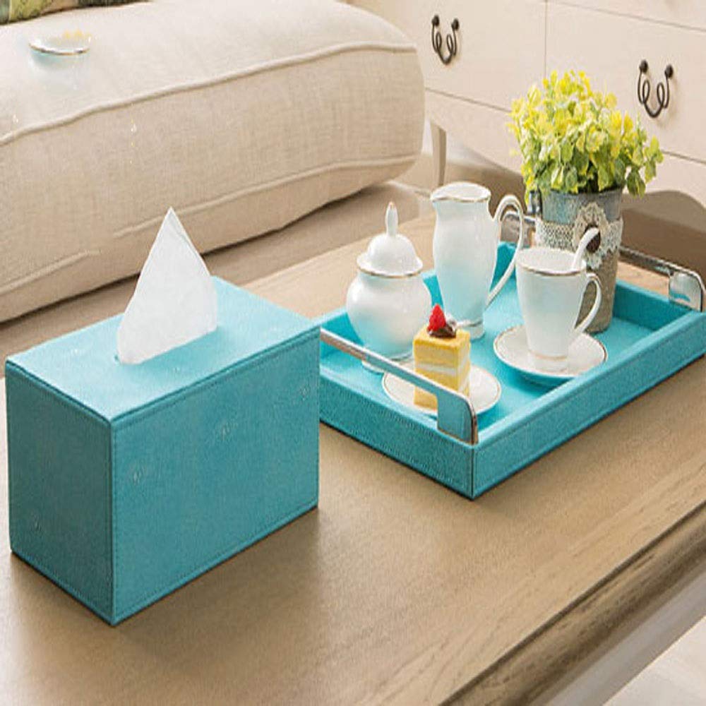 Premium PU Leather Tissue Box Cover - Elegant Rectangular Napkin Holder & Paper Dispenser for Home, Office, Car | Decorative Facial Tissue Case (Large Size) | Perfect for Living Room, Bedroom, Desk & Automotive Interior