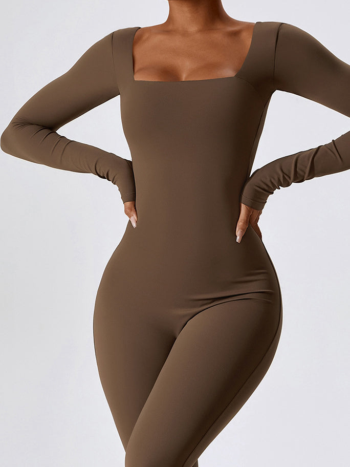 ZASUWA Women's Square Neck Jumpsuit - Stylish One-Piece Romper for Casual Wear, Office & Summer Outfits