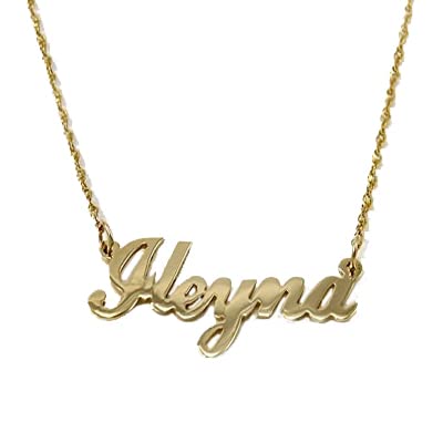 14K Gold Personalized Name Necklace for Women - Custom Engraved Dainty Jewelry Gift for Her, Birthday, Anniversary, Valentine's Day