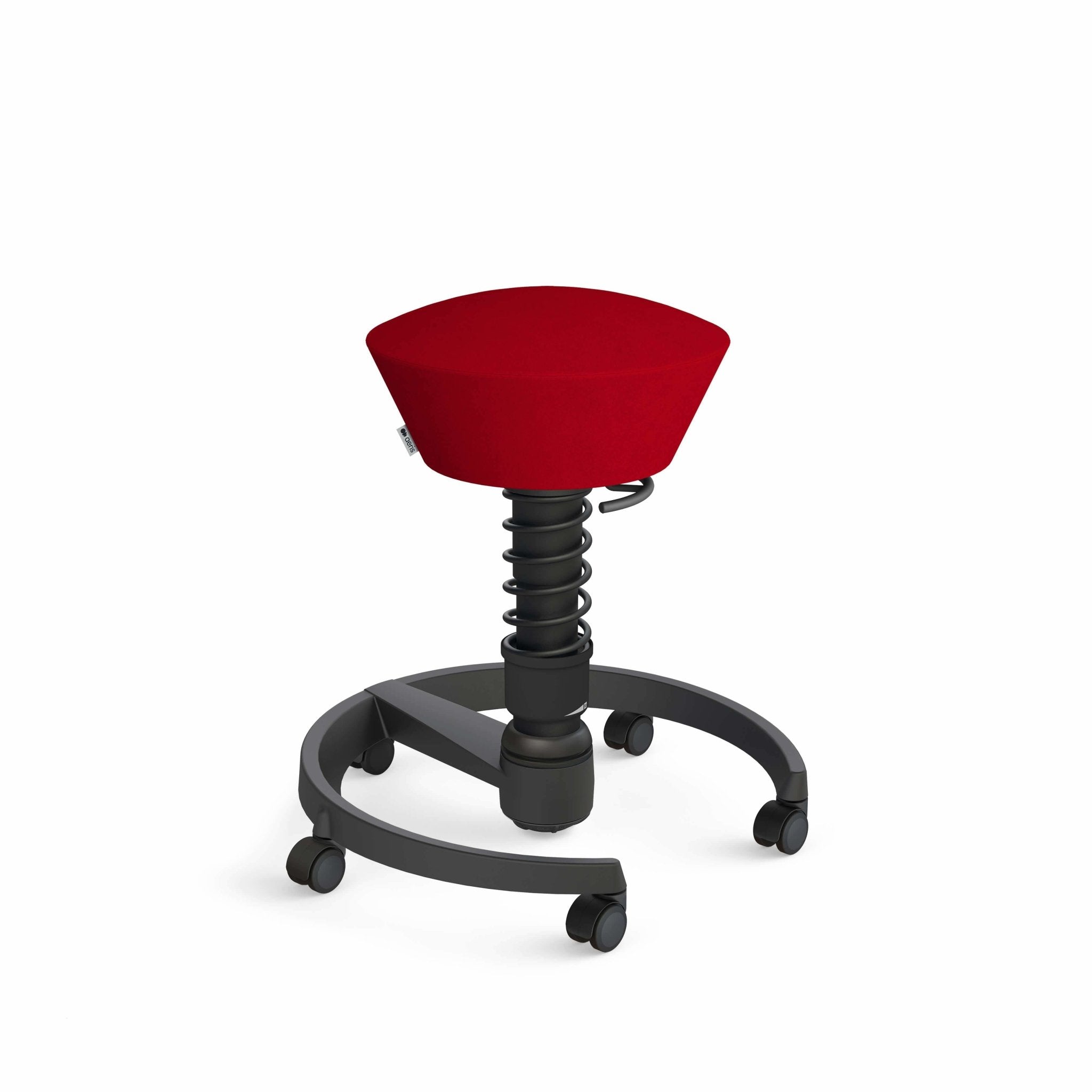Aeris Swopper Active Sitting Stool with Black Castors - Ergonomic Office Chair for Home & Work - Improve Posture & Reduce Back Pain While Working or Gaming