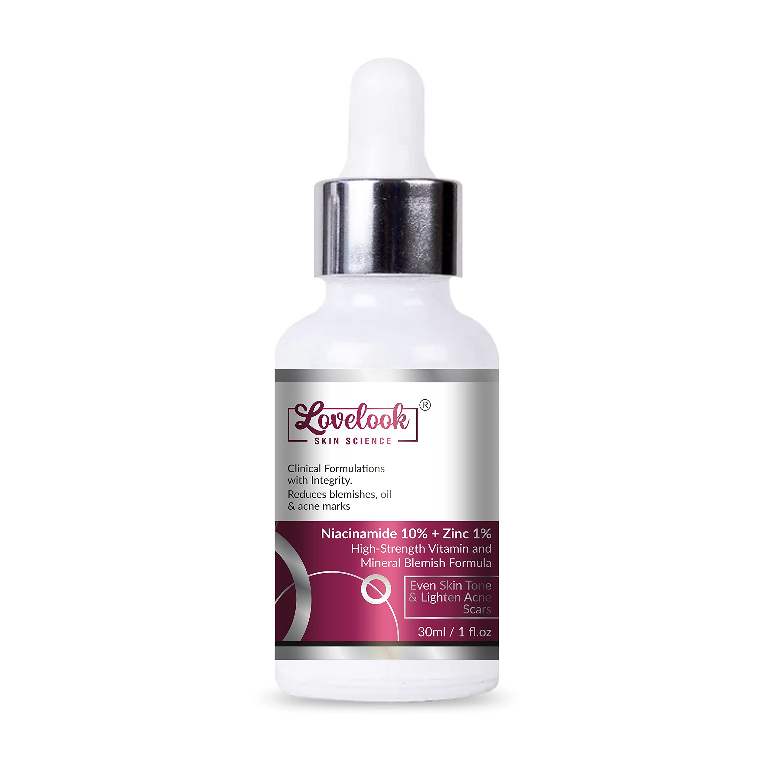 10% Niacinamide Face Serum for Acne Scars & Dark Spots - Oil Control & Blemish Treatment with Zinc - Brightening Anti-Acne Serum for Oily & Acne-Prone Skin - 30ml | Perfect for Daily Skincare Routine & Post-Acne Care