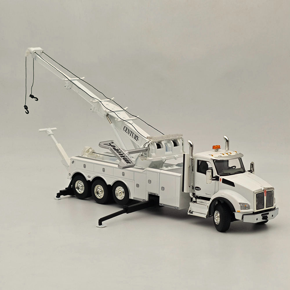 FIRST GEAR 1/50 Scale Kenworth T880 Diecast Truck with Century Model 1060 Rotator Wrecker - White Collectible Model Car (50-3467) - Perfect for Truck Enthusiasts, Diecast Collectors, and Display Showcases