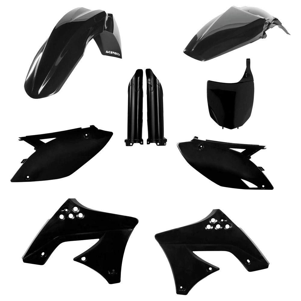 Acerbis Full Plastic Kit - Black | Durable Motorcycle Body Replacement Parts for Off-Road & Motocross Riding