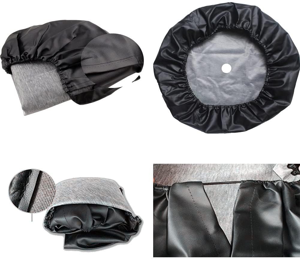 Black & White American Flag Spare Tire Cover with Backup Camera Hole - Heavy Duty Leather Wheel Cover for Jeep Wrangler JL - Perfect for Off-Road Adventures & Patriotic Car Decor