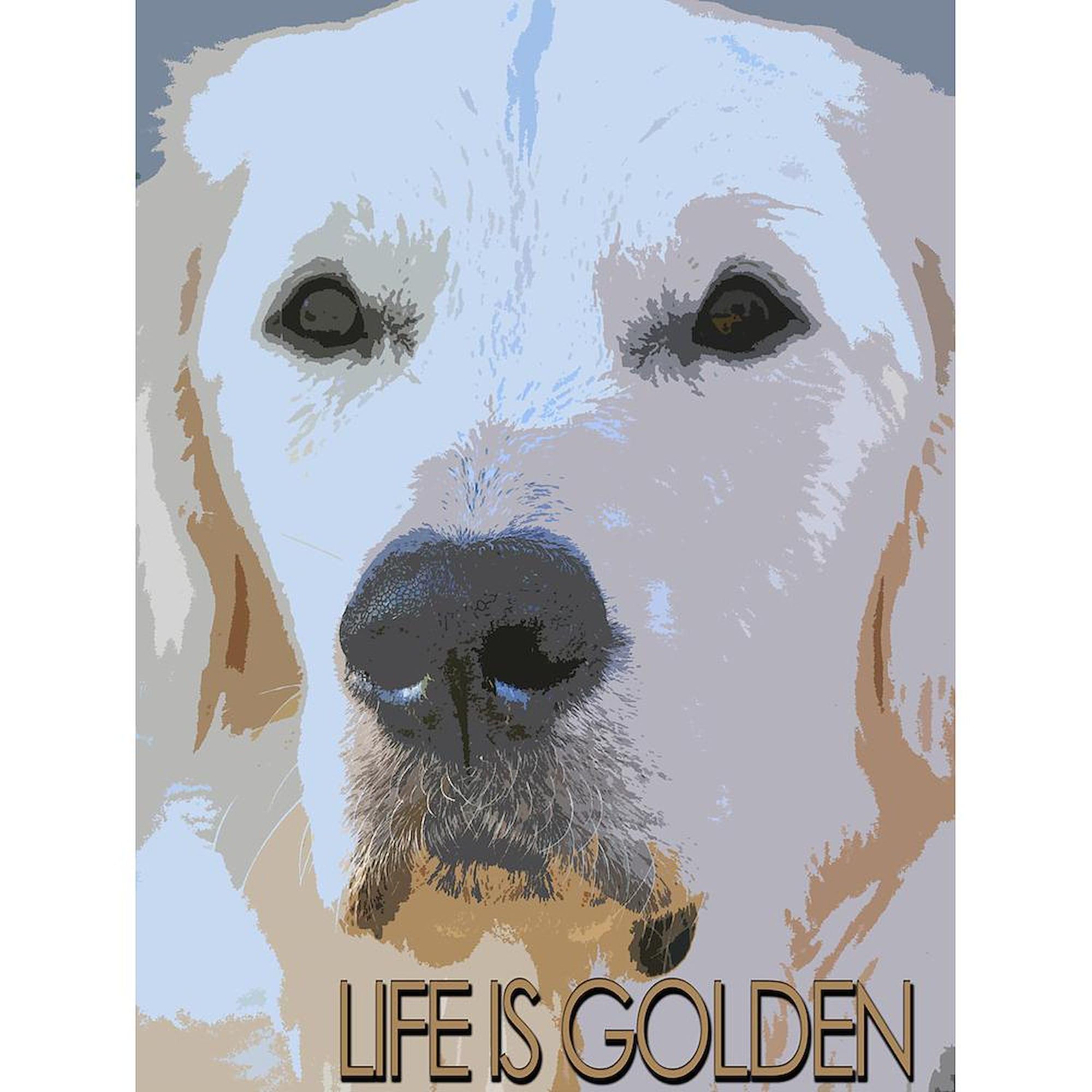 Life Is Golden 15 oz (444 ml) Ceramic Coffee Mug - Perfect for Tea, Hot Chocolate & Office Use - Funny Inspirational Gift for Friends & Coworkers