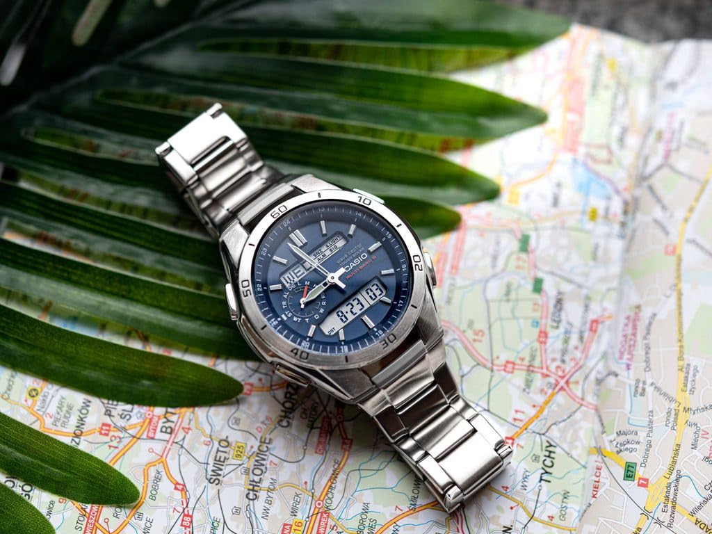 Casio Wave Ceptor WVA-M650D Men's Atomic Solar Watch - Water Resistant, Auto Time Adjustment - Perfect for Business, Travel & Outdoor Activities