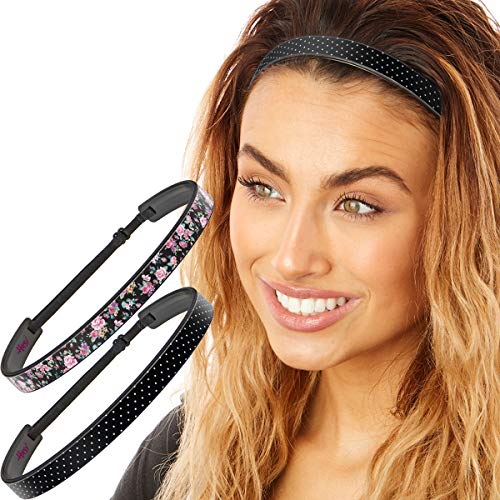 Black Pin Dots/Foral 2pk