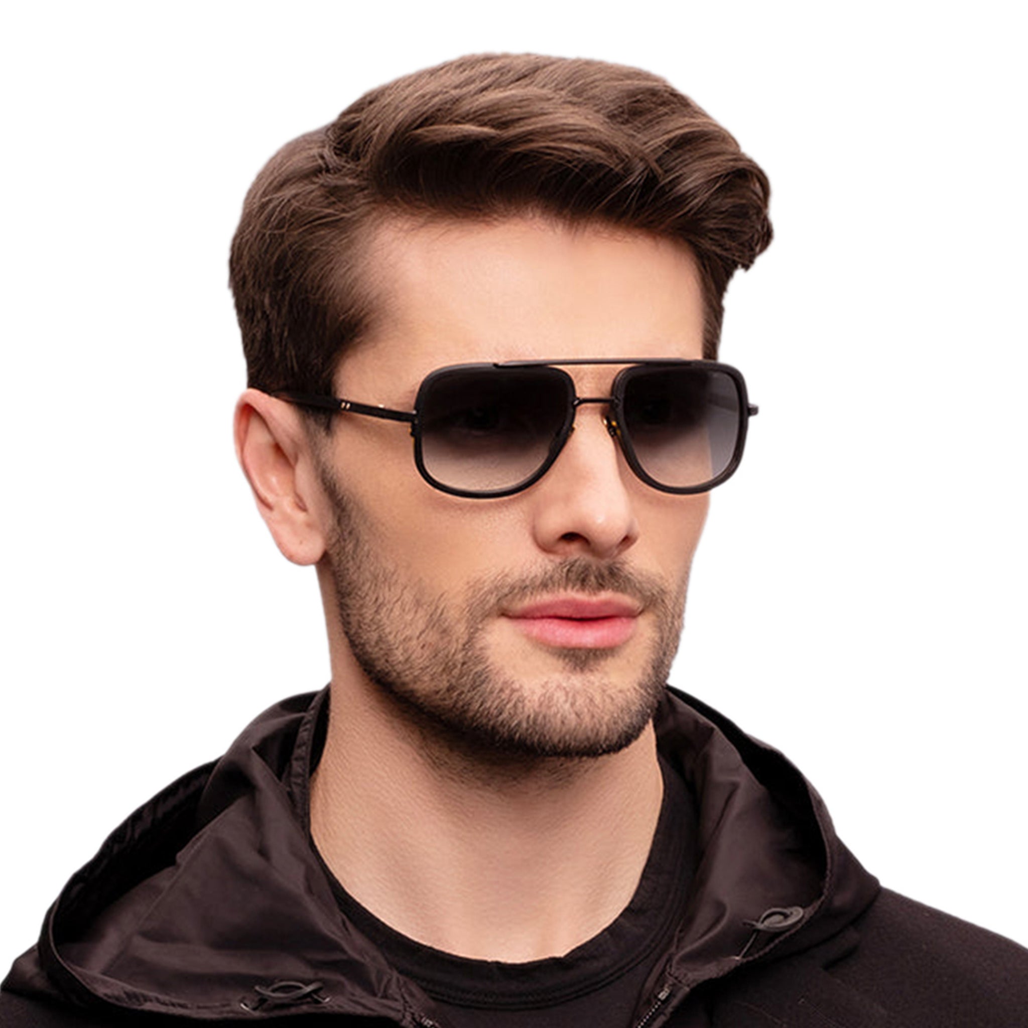Dita Mach S DTS412 A 01 Yellow Gold Black Polarized Sunglasses for Men - Luxury Designer Shades for Driving, Travel & Outdoor Activities