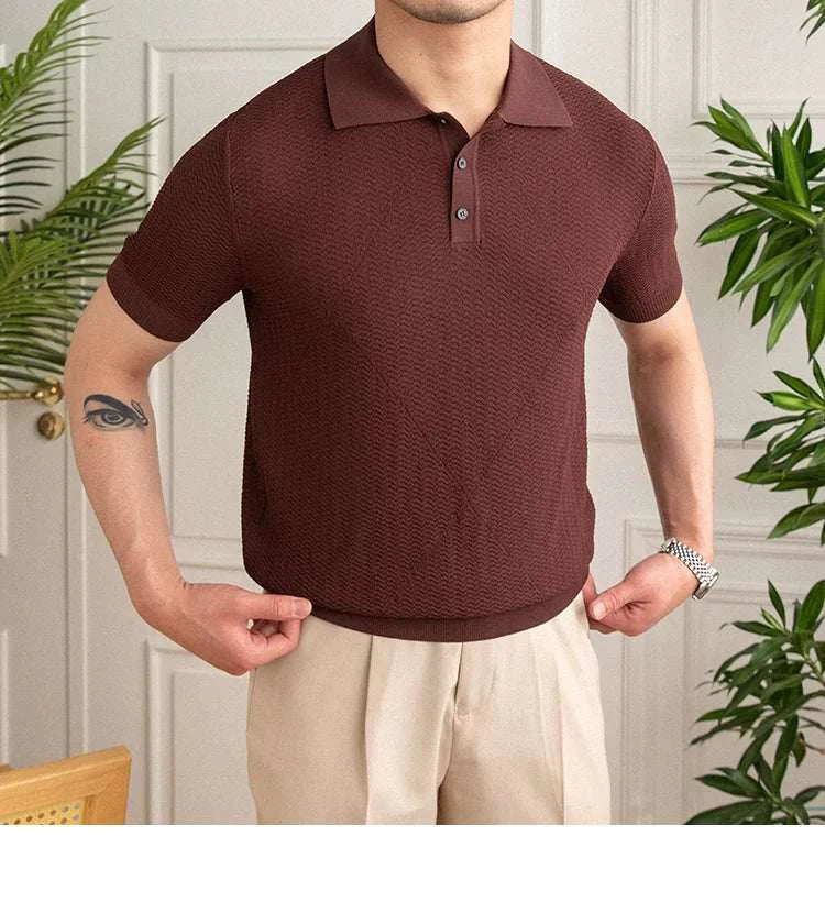 Men's Casual Polo Shirt - Breathable Cotton Short Sleeve Golf Shirt for Work & Weekend Wear | Comfortable Summer Top for Business Casual & Outdoor Activities