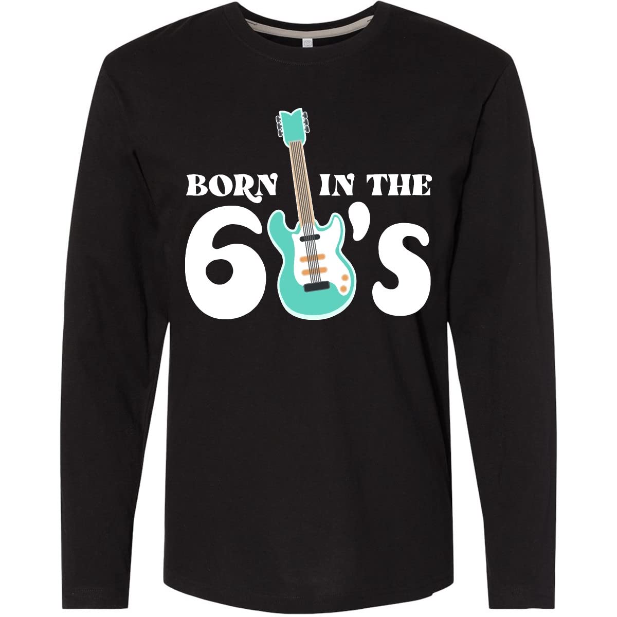 Vintage 1960s Electric Guitar Graphic Long Sleeve T-Shirt | Retro 60s Rock Band Tee for Men & Women | Perfect for Concerts, Music Festivals & Casual Wear