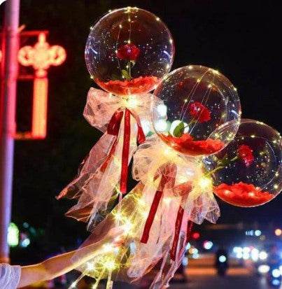 Glow in the Dark LED Flower Bouquet - Romantic Wedding Proposal, Anniversary Gift, Home Decor for Bedroom & Party