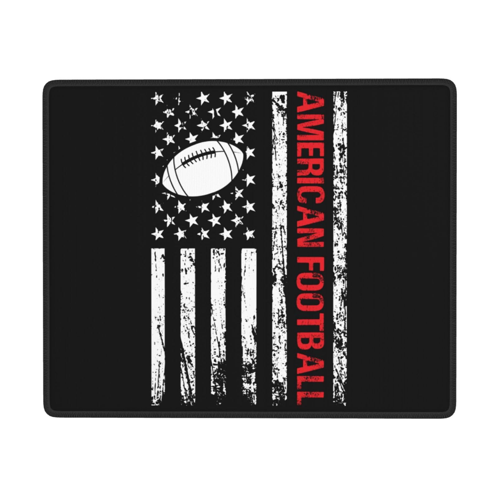 USA Flag American Football Mouse Pad - Non-Slip Rubber Gaming Mousepad (7x9 inches) Waterproof Office & Laptop Mouse Mat - Perfect for Sports Fans, PC Gamers & Home/Office Workspaces