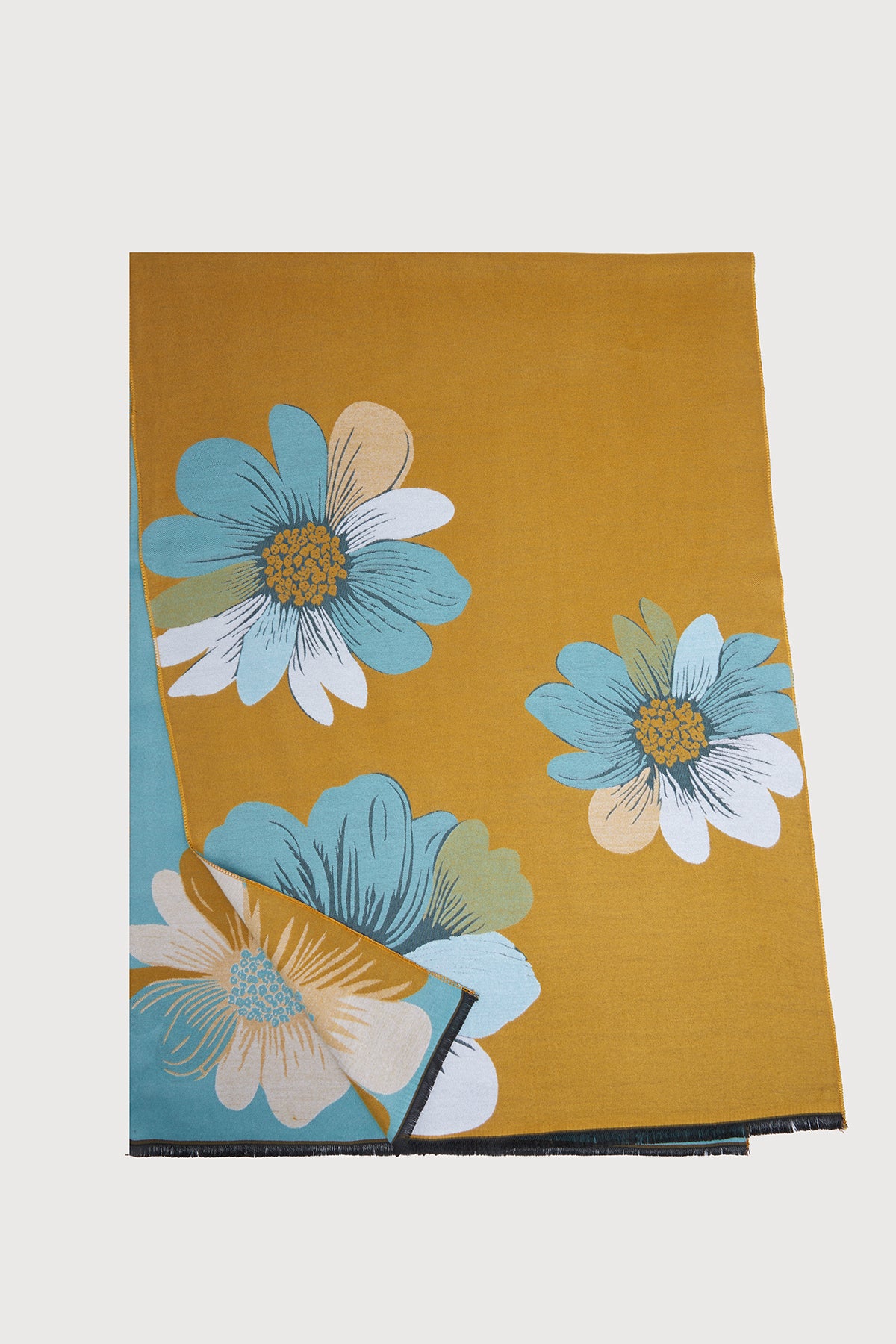 Fresh Floral Reversible Scarf - Lightweight Fashion Accessory for Women - Perfect for Spring Outfits, Office Wear & Special Occasions