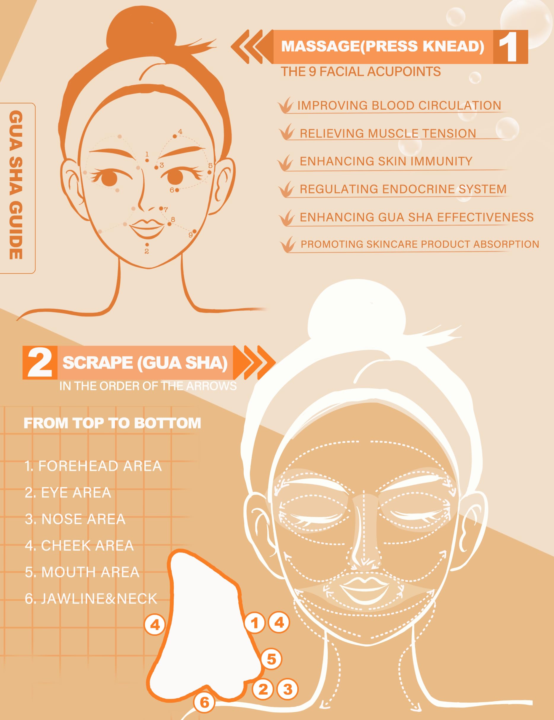 Premium Agate Gua Sha Stone for Face - Natural Facial Sculpting & Massage Tool for Skin Lifting, Puffiness Reduction & Anti-Aging - Cooler & Silkier Skin Care - Perfect for Daily Skincare Routine, Spa Treatments & At-Home Relaxation