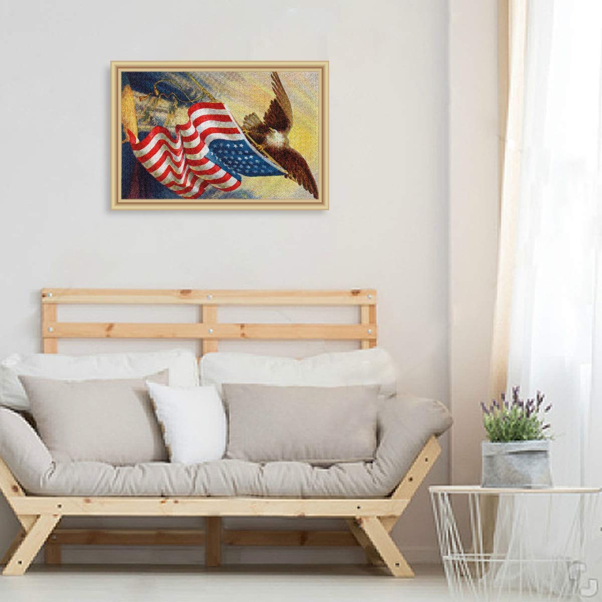 ALAZA 500-Piece Jigsaw Puzzle for Adults - American Flag & Bald Eagle Design - Buffalo Games - Perfect for Home Decor, Family Game Night & Stress Relief