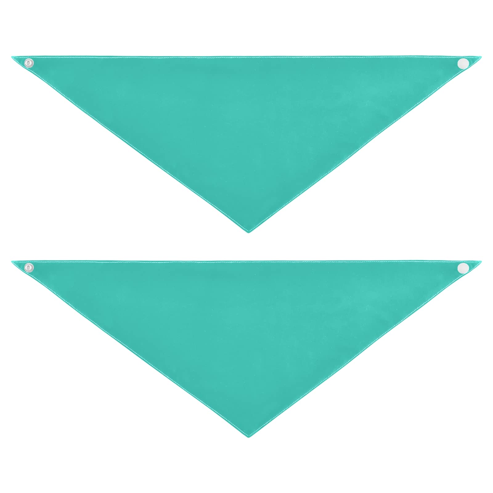 2 Pack Teal Milk Silk Dog Bandanas with Snap Buttons - Adjustable Pet Scarf for Small to Large Dogs & Cats - Holiday Pet Accessories & Decor for Parties, Halloween, Christmas, and Everyday Wear