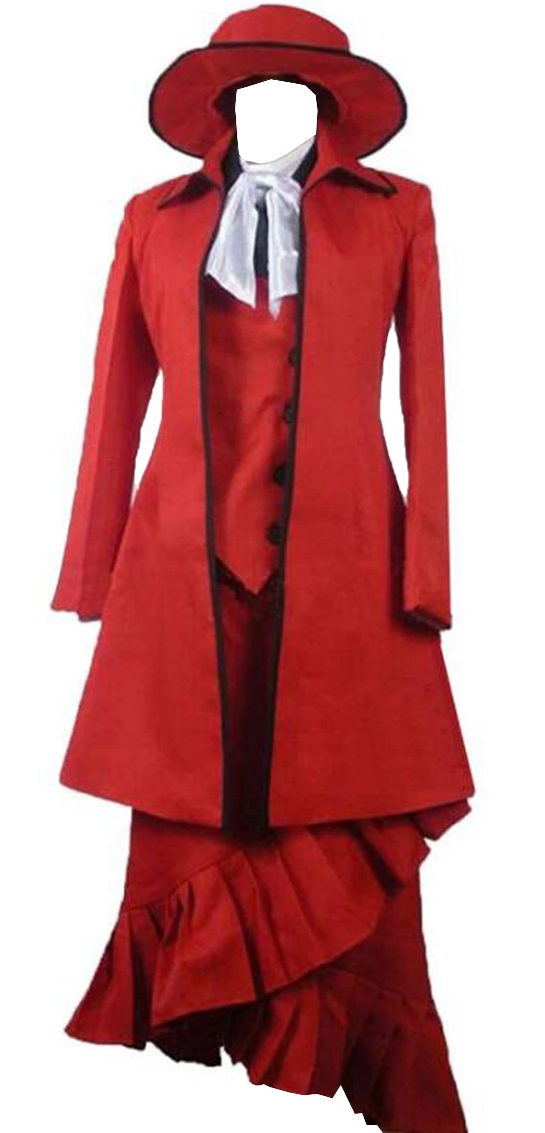 Anime Cosplay Costume - Madam Red Elegant Party Dress for Halloween, Conventions & Themed Events | Perfect for Cosplay Enthusiasts & Anime Fans