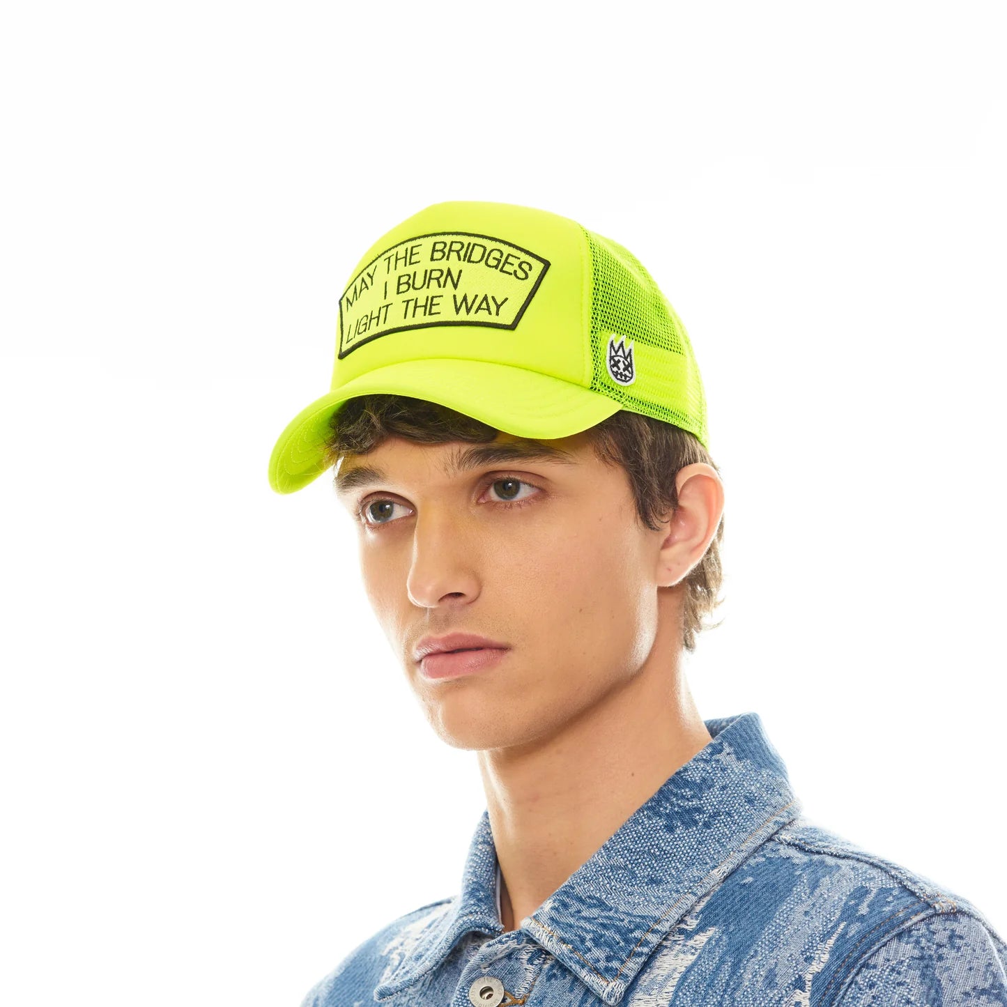 CULT OF INDIVIDUALITY May the Bridges Mesh Back Trucker Hat - Stylish Adjustable Snapback Cap for Men & Women - Perfect for Outdoor Activities, Sports, and Casual Wear