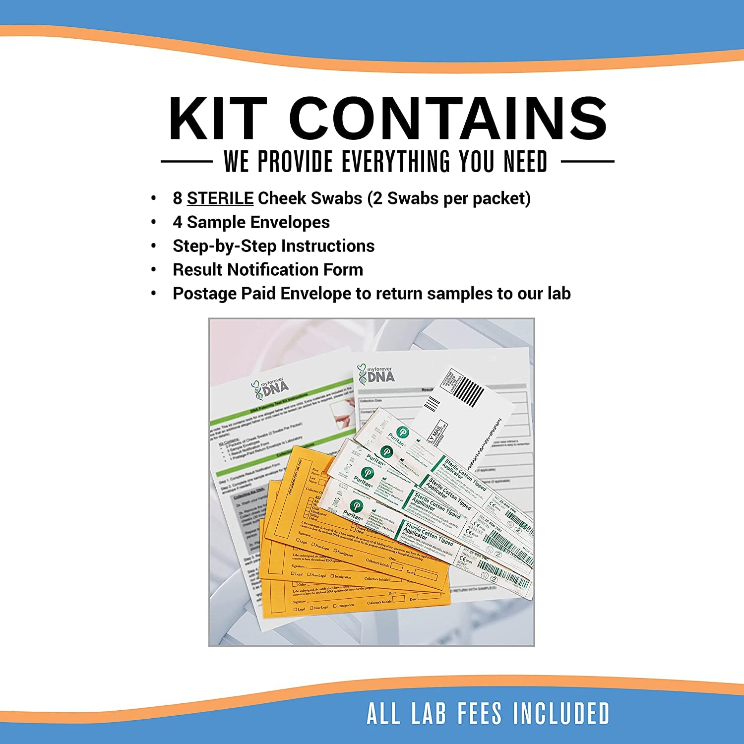 Home Paternity DNA Test Kit for 2 Children & 1 Alleged Father | 24 Genetic Markers Tested | Includes Lab Fees & Free Shipping | Accurate & Confidential Results | Perfect for Legal Proof, Peace of Mind & Family Bonding