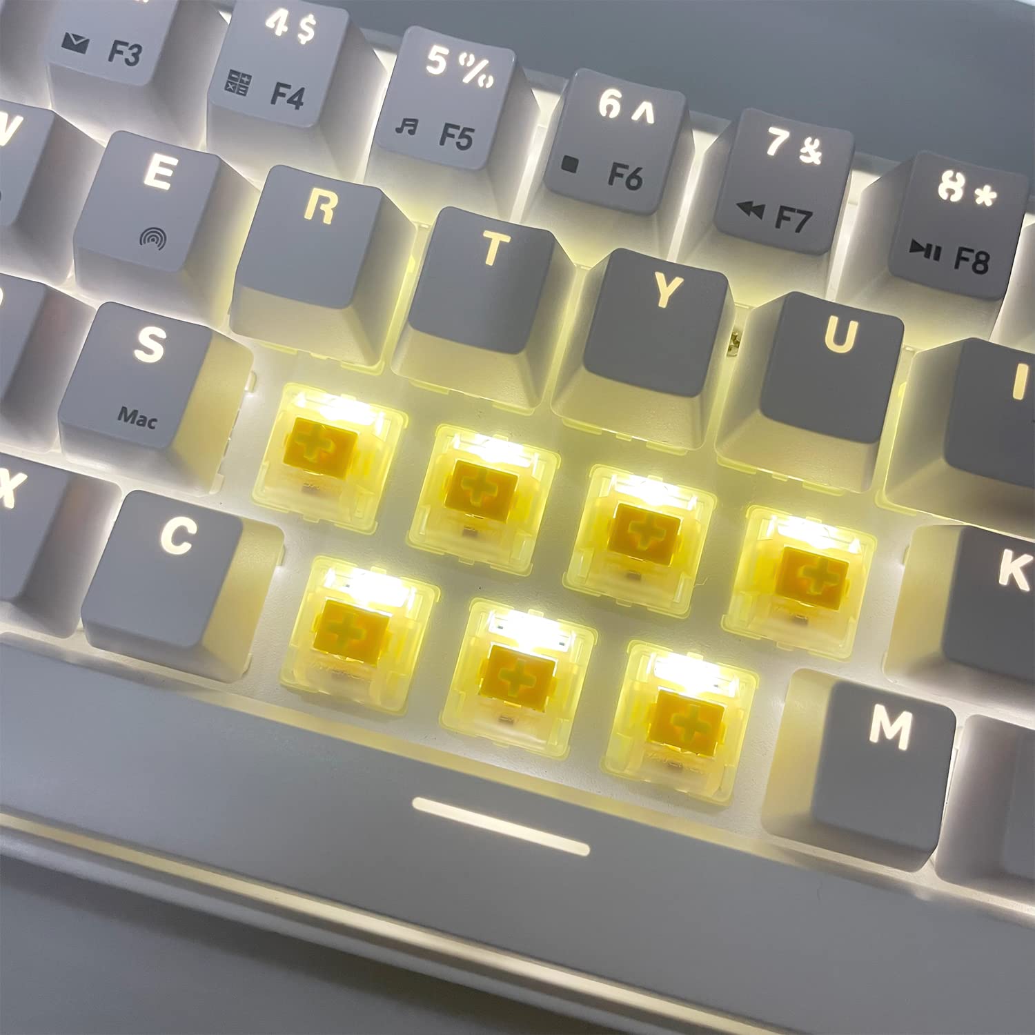 Gateron Milky Yellow V2 Linear Switches - Pre-Lubed 5pin (72pcs) for Mechanical Keyboards - Gaming & Typing