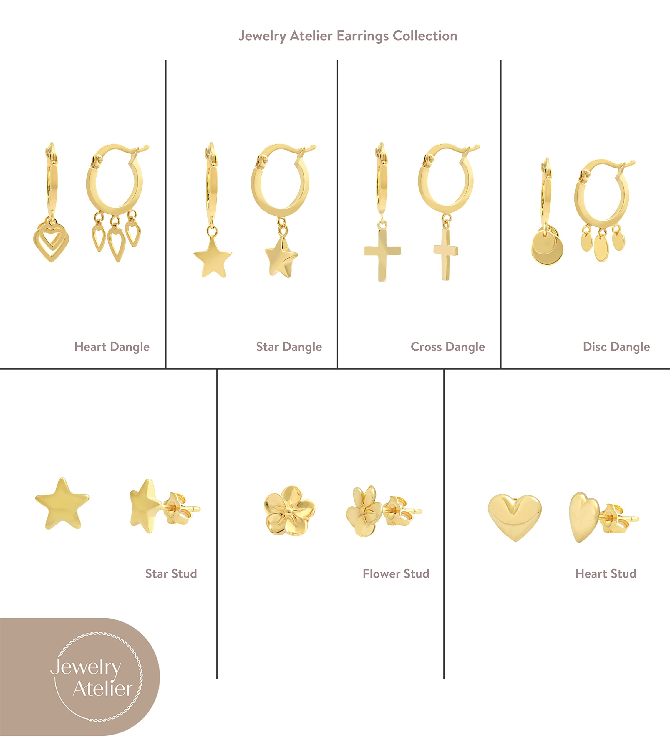 14K Gold Filled Stud & Dangle Earrings for Women - Elegant Fashion Jewelry Collection for Everyday Wear, Parties & Special Occasions | Hypoallergenic & Tarnish-Resistant