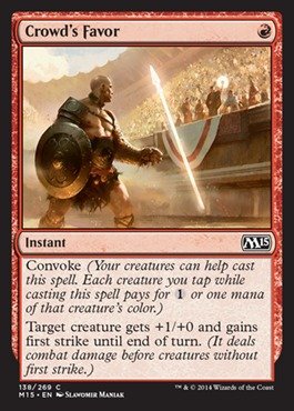 Magic The Gathering - Crowd's Favor (138/269) - Magic 2015 Core Set MTG Card - Perfect for Commander, Modern & Casual Play