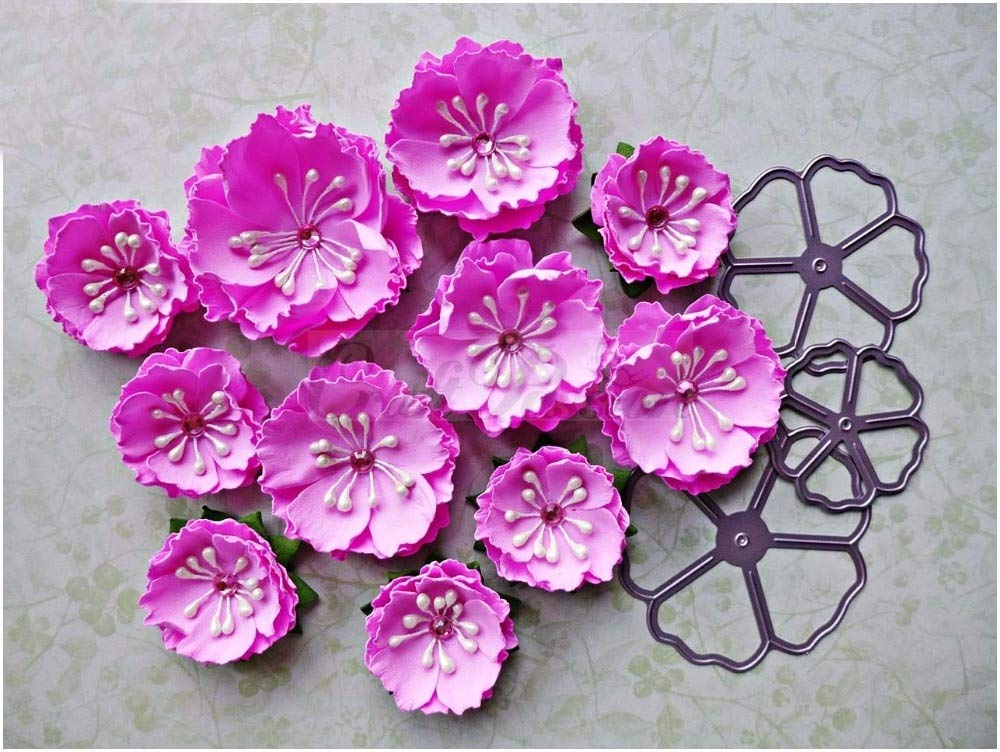 Flowers Metal Cutting Dies for DIY Scrapbooking - Artist Craft Stencils, Paper Punch Molds & Knife Blades - Perfect for Card Making, Journaling, and Home Decor Projects
