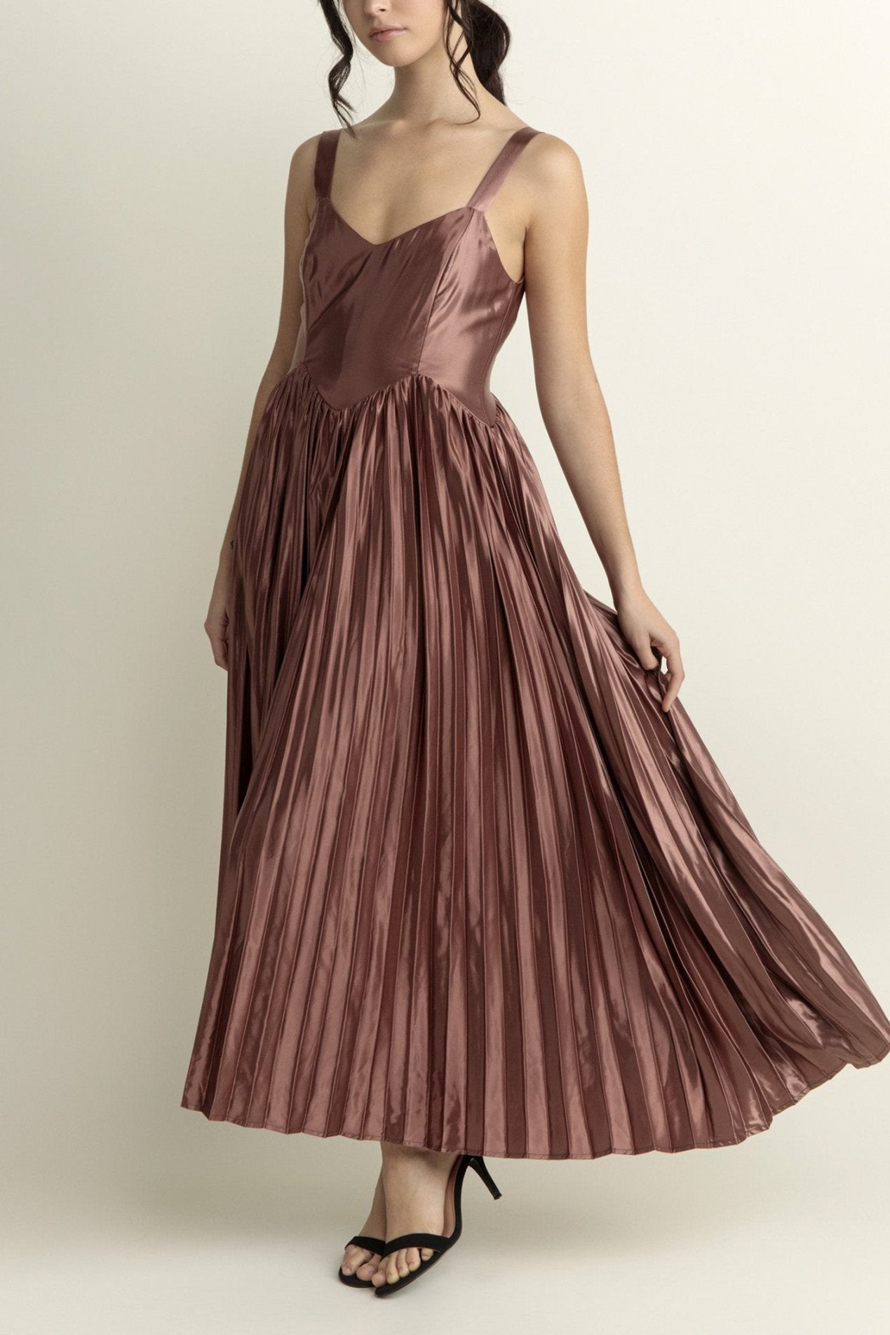 Ember Midi Dress for Women - Elegant Flowy Summer Dress with Pockets, Perfect for Beach, Wedding & Casual Wear
