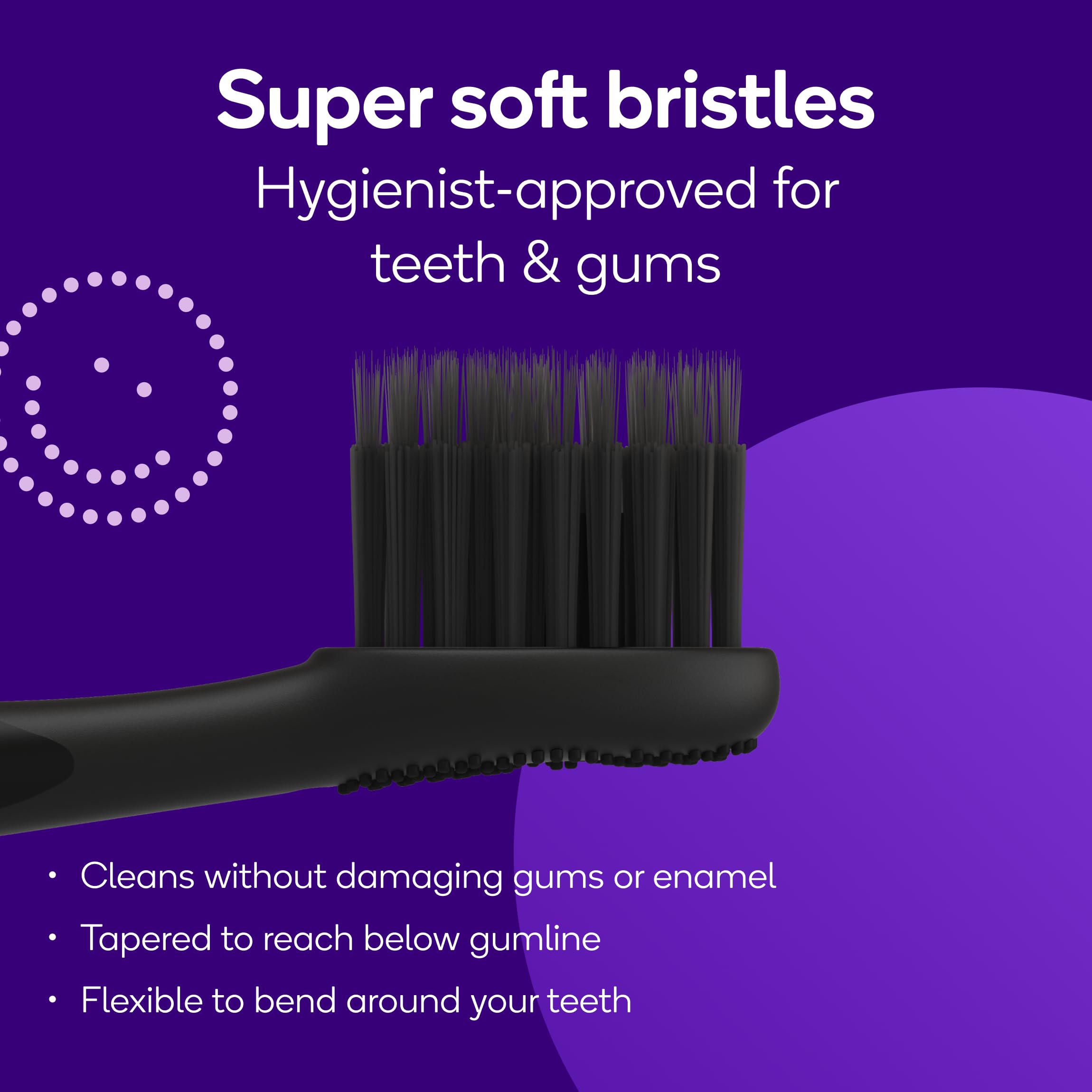 BURST Sonic Electric Toothbrush Replacement Heads (3 Pack, Black) – Ultra Soft Bristles for Deep Cleaning, Stain & Plaque Removal – Compatible with Original Sonic Toothbrush – Perfect for Travel & Daily Oral Care