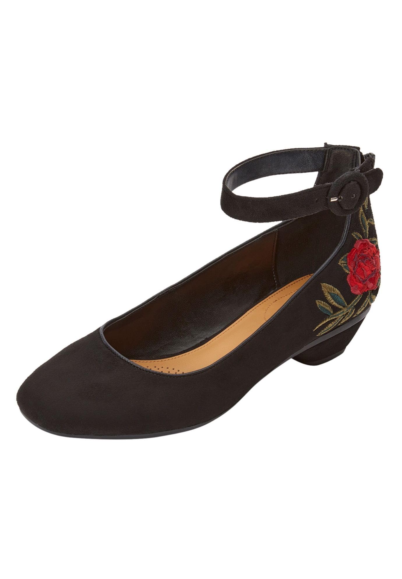 Comfortview Women's Wide Width The Pixie Pump - Comfortable Low Heel Dress Shoes for Work, Office & Formal Occasions