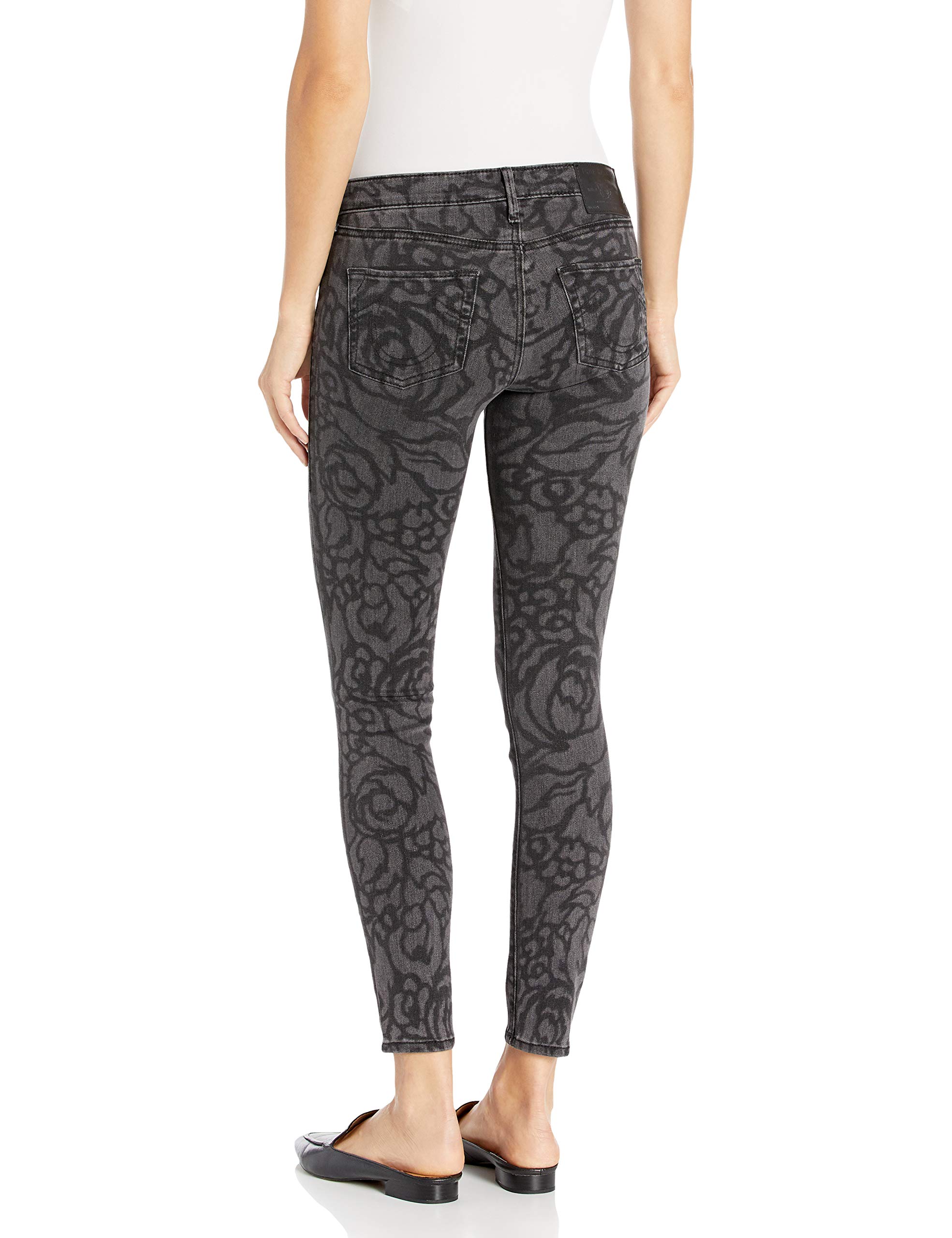 True Religion Women's Halle Rose Laser-Cut Jeans - High Waist Skinny Denim Pants for Women | Perfect for Casual Outfits, Date Nights & Office Wear