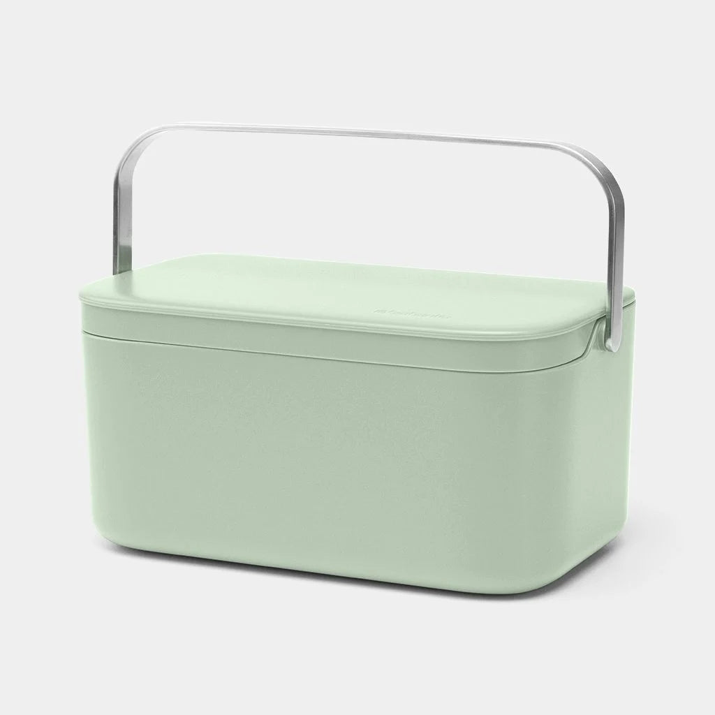 Eco-Friendly Kitchen Compost Bin - Jade or Grey Food Waste Caddy for Organic Recycling | Perfect for Countertop, Under Sink, or Outdoor Composting
