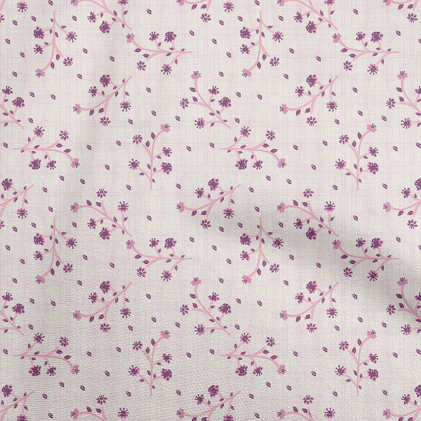 oneOone Georgette Viscose Blush Pink Floral Print Fabric by The Yard - 42 Inch Wide Soft Drapey Material for Dresses, Scarves & Home Decor