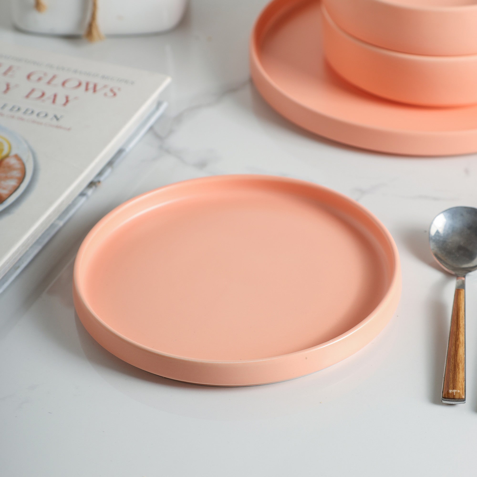 Stella Porcelain Salad Plate Set of 6 - Elegant Dinnerware for Entertaining, Holiday Meals & Special Occasions