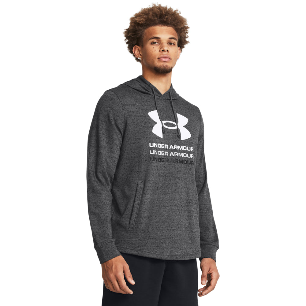 Under Armour Men's Terry Graphic Hoodie - Soft & Comfortable Pullover Sweatshirt for Casual Wear, Gym, and Outdoor Activities