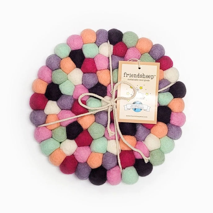 Eco-Friendly Wool Felt Trivets for Hot Pots & Pans - Heat Resistant Kitchen Table Protectors for Dining & Serving